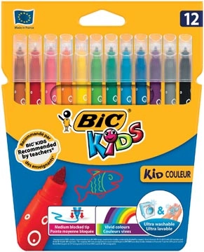 Een Bic viltstift Kid Couleur 12 stiften koop je bij best4office