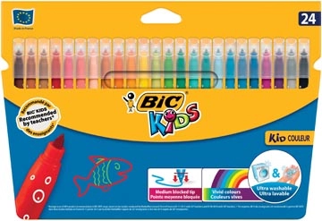 Een Bic viltstift Kid Couleur 24 stiften koop je bij Muys Kantoor & Kado