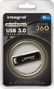 Een Integral 360 Secure USB 3.0 stick, 16 GB koop je bij best4office