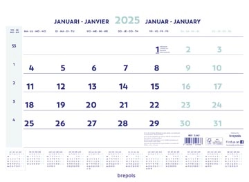 Een Brepols maandkalender, 2025 koop je bij best4office