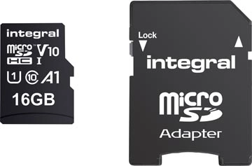 Een Integral microSDHC geheugenkaart, 16 GB koop je bij best4office