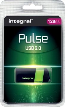 Een Integral Pulse USB 2.0 stick, 128 GB, zwart/geel koop je bij best4office