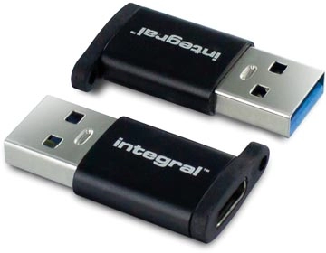 Een Integral adapter USB-C naar USB-A, pak van 2 stuks koop je bij best4office