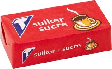 Een Tienen suikerklontjes 2 x 2,5 g, doos van 1000 stuks koop je bij Muys Kantoor & Kado