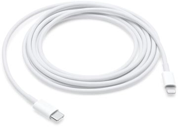 Een Apple kabel, Lightning (8-pin) naar USB-C, 2 m, wit koop je bij Muys Kantoor & Kado