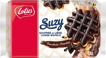 Een Lotus Suzy luikse wafel met chocolade, 57,6 g, pak van 5 stuks koop je bij Muys Kantoor & Kado