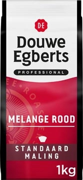 Een Douwe Egberts gemalen koffie Melange Rood, standaard, pak van 1 kg koop je bij Muys Kantoor & Kado