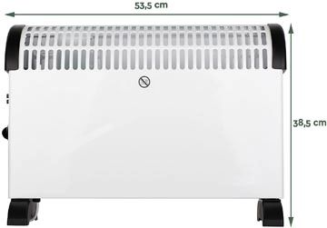 Een Brasq convector verwarming CH300, wit koop je bij Muys Kantoor & Kado