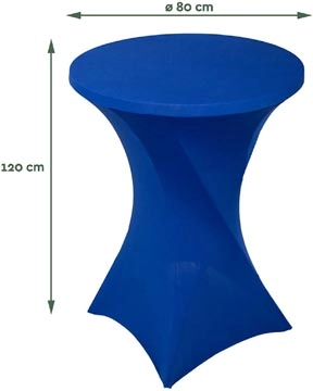 Een Hoes voor statafel, diameter 80 cm, blauw koop je bij best4office