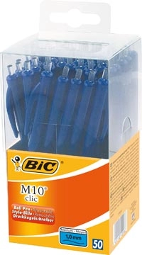 Een Bic balpen M10 Clic, doos met 50 stuks, blauw koop je bij best4office