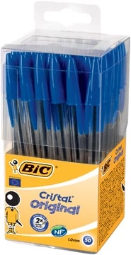 Een Bic balpen Cristal, doos met 50 stuks, blauw koop je bij Muys Kantoor & Kado