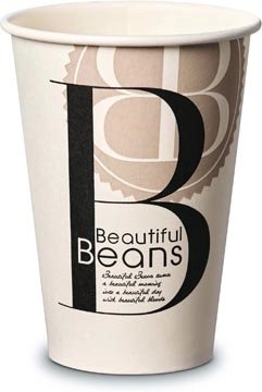 Een Beautiful Beans Kartonnen Beker, 180 cc, 100 stuks koop je bij Muys Kantoor & Kado