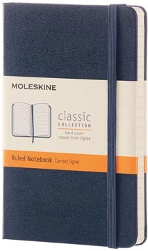 Een Moleskine notitieboek, ft 9 x 14 cm, gelijnd, harde cover, 192 blad, saffier koop je bij Muys Kantoor & Kado