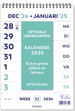 Een Brepols Optivision kalender Nederlandstalig, 2025 koop je bij best4office