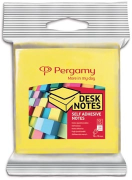 Een Pergamy notes, ft 76 x 76 mm, pak van 2, neon geel en neon groen koop je bij best4office