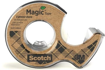 Een Plakband Magic Tape A greener choice, ft 19 mm, 20 m, op dispenser van 100 % gerecycleerd plastic koop je bij best4office