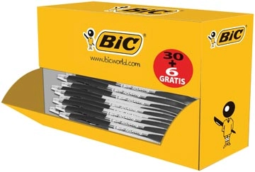 Een Bic balpen Atlantis Classic zwart, doos 30 + 6 gratis koop je bij Muys Kantoor & Kado