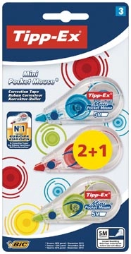 Een Tipp-Ex correctieroller Mini Pocket Mouse Fashion, blister 2 + 1 gratis koop je bij Muys Kantoor & Kado