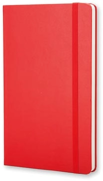 Een Moleskine notitieboek, ft 9 x 14 cm, effen, harde cover, 192 blad, rood koop je bij Muys Kantoor & Kado