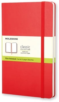 Een Moleskine notitieboek, ft 9 x 14 cm, effen, harde cover, 192 blad, rood koop je bij Muys Kantoor & Kado