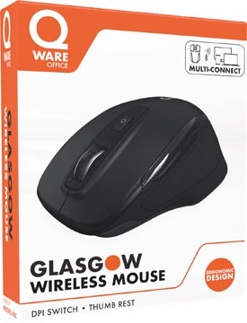 Een Qware draadloze muis Glasgow, zwart koop je bij Muys Kantoor & Kado