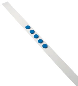 Een Dahle wandlijst lengte 1 m, met 5 blauwe magneten diameter 32 mm koop je bij Muys Kantoor & Kado