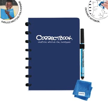 Een Correctbook A5 Original: uitwisbaar / herbruikbaar notitieboek, blanco, Midnight Blue (marineblauw) koop je bij Muys Kantoor & Kado