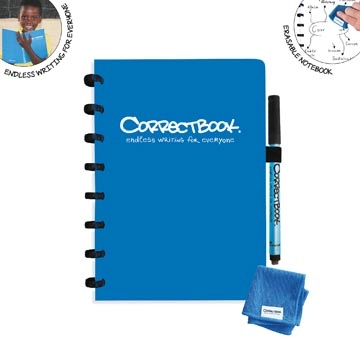 Een Correctbook A5 Original: uitwisbaar / herbruikbaar notitieboek, blanco, Earthy Blue (blauw) koop je bij Muys Kantoor & Kado