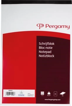 Een Pergamy schrijfblok, 60 g/m², ft A4, 100 vel, geruit 5 mm koop je bij best4office