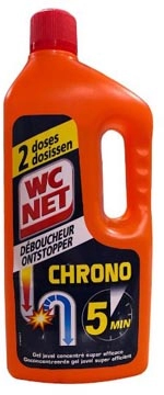 Een WC NET ontstopper Chrono, fles van 1 l koop je bij Muys Kantoor & Kado