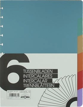 Een Atoma tabbladen, voor A4+ schriften, uit PP, set van 6, geassorteerde kleuren koop je bij best4office