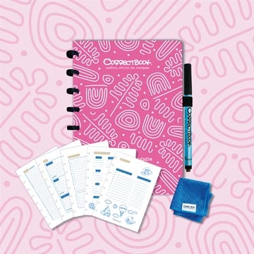 Een Correctbook Endless Agenda A5, uitwisbaar / herbruikbaar, Blossom Pink (roze) koop je bij Muys Kantoor & Kado