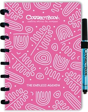 Een Correctbook Endless Agenda A5, uitwisbaar / herbruikbaar, Blossom Pink (roze) koop je bij Muys Kantoor & Kado