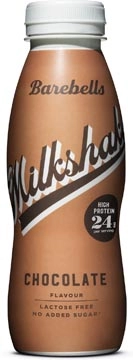 Een Barebells milkshake chocolade, 33 cl, pak van 8 koop je bij Muys Kantoor & Kado