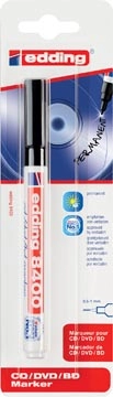 Een Edding permanent marker voor CD/DVD/BD e-8400 zwart, op blister koop je bij best4office