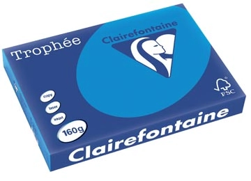 Een Clairefontaine Trophée Intens, gekleurd papier, A3, 160 g, 250 vel, turkoois koop je bij Muys Kantoor & Kado