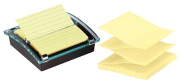 Een Post-it Super Stcicky Z-notes dispenser Millenium zwart, met 1 blok ft 101 x 101 mm gelijnd geel koop je bij Muys Kantoor & Kado