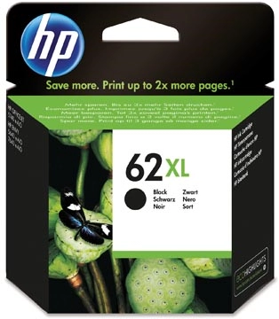 Een HP inktcartridge 62XL, 600 pagina's, OEM C2P05AE, zwart koop je bij best4office