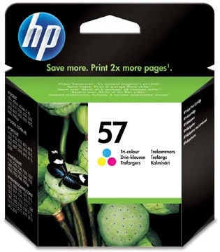 Een HP inktcartridge 57, 500 pagina's, OEM C6657AE, 3 kleuren koop je bij Muys Kantoor & Kado