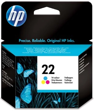 Een HP inktcartridge 22, 165 pagina's, OEM C9352AE, 3 kleuren koop je bij best4office