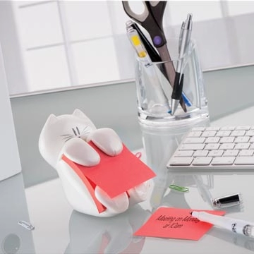 Een Post-it Super Sticky Z-notes dispenser, kat, voor ft 76 x 76, met 1 blok van 90 blaadjes rood koop je bij best4office