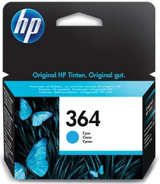 Een HP inktcartridge 364, 300 pagina's, OEM CB318EE, cyaan koop je bij best4office