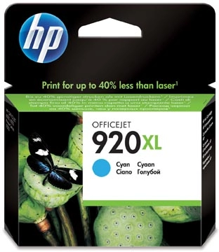 Een HP inktcartridge 920XL, 700 pagina's, OEM CD972AE, cyaan koop je bij best4office