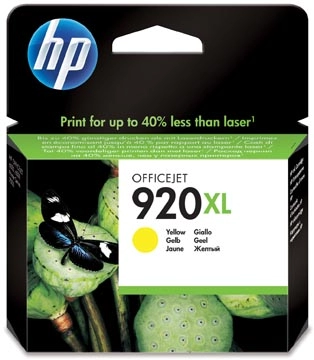 Een HP inktcartridge 920XL, 700 pagina's, OEM CD974AE, geel koop je bij best4office