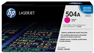 Een HP toner 504A, 7 000 pagina's, OEM CE253A, magenta koop je bij Muys Kantoor & Kado