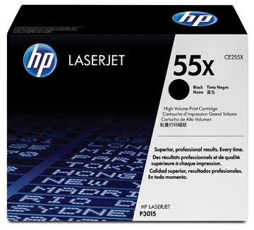 Een HP toner 55X, 12 500 pagina's, OEM CE255X, zwart koop je bij best4office