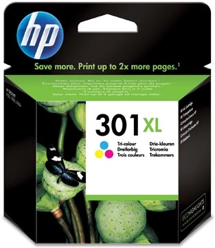 Een HP inktcartridge 301XL, 330 pagina's, OEM CH564EE, 3 kleuren koop je bij best4office