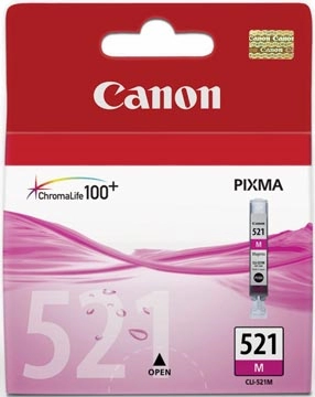 Een Canon inktcartridge CLI-521M, 445 pagina's, OEM 2935B001, magenta koop je bij best4office