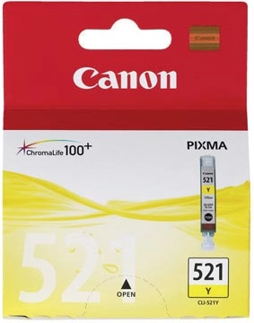 Een Canon inktcartridge CLI-521Y, 447 pagina's, OEM 2936B001, geel koop je bij best4office