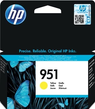 Een HP inktcartridge 951, 700 pagina's, OEM CN052AE, geel koop je bij best4office